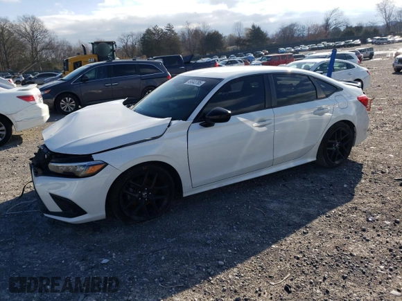 2022 Honda Civic Sedan Sport with VIN 2HGFE2F5XNH563524, listed as a Copart auction lot 49043795 with 41,576 mi miles and Salvage Title. Bid and sale history available at carsss.com. Image 1.