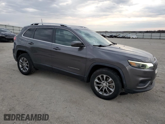 2019 Jeep Cherokee Latitude Plus with VIN 1C4PJMLB3KD453332, listed as a Copart auction lot 49999315 with 67,892 mi miles and Salvage Title. Bid and sale history available at carsss.com. Image 4.