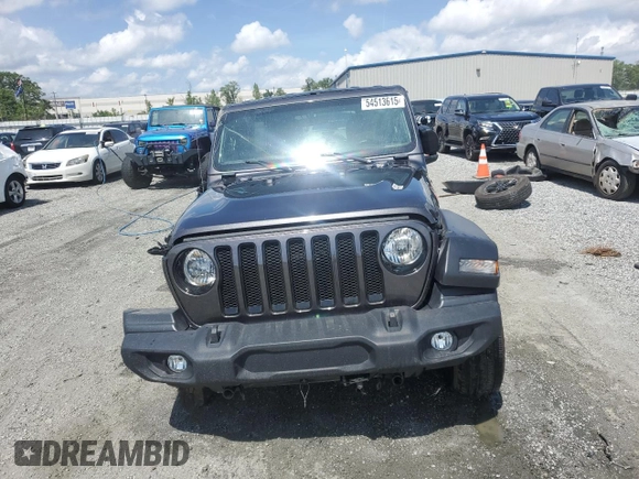 2022 Jeep Wrangler Unlimited Sport S z VIN 1C4HJXDG9NW149351, wystawiony jako Copart lot #54513615 z przebiegiem 9 873 mil mil oraz Szkoda całkowita • Salvage title. Historia ofert i sprzedaży dostępna na DreamBid. Obrazek 5.