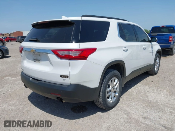 2020 Chevrolet Traverse LT with VIN 1GNERHKW8LJ205695, listed as a IAAI auction lot 42018133 with 71,607 mi miles and . Bid and sale history available at DreamBid. Image 4.