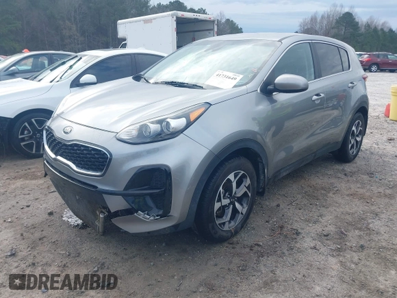 2021 Kia Sportage LX with VIN KNDPM3AC8M7938693, listed as a IAAI auction lot 41731649 with 91,994 mi miles. Bid and sale history available at carsss.com. Image 2.