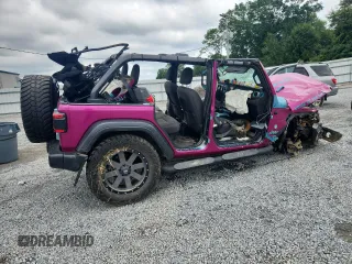 2018 Jeep Wrangler Unlimited Sport S z VIN 1C4HJXDGXJW299558, wystawiony jako Copart lot #58648855 z przebiegiem Nie podano mil oraz Szkoda całkowita • Salvage title. Historia ofert i sprzedaży dostępna na DreamBid. Obrazek 3.