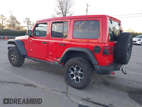 2022 Jeep Wrangler Unlimited Rubicon with VIN 1C4HJXFN4NW261809, listed as a IAAI auction lot 41459519 with 30,422 mi miles and . Bid and sale history available at DreamBid. Image 3.