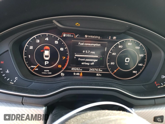 2018 Audi A5 Sportback Premium Plus with VIN WAUENCF58JA003460, listed as a Copart auction lot 70032583 with 49,262 mi miles. Bid and sale history available at carsss.com. Image 9.