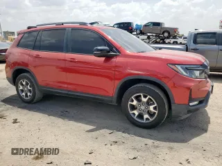 2023 Honda Passport TrailSport с VIN 5FNYF8H62PB000733, выставлен на аукционе Copart как лот 63115975 с пробегом 58 384 миль миль и Чистый • Clean title. История ставок и продаж доступна на DreamBid. Изображение 4.
