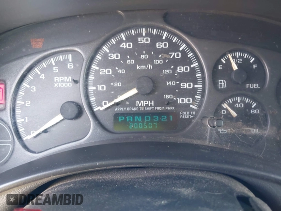 2001 Chevrolet Tahoe LT with VIN 1GNEK13T41R197657, listed as a IAAI auction lot 42164367 with 200,507 mi miles. Bid and sale history available at carsss.com. Image 7.