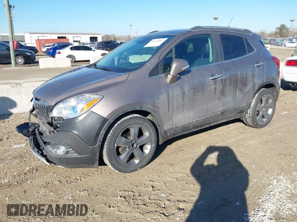 2014 Buick Encore Convenience with VIN KL4CJBSB5EB742534, listed as a IAAI auction lot 41655547 with 63,199 mi miles and . Bid and sale history available at DreamBid. Image 20.