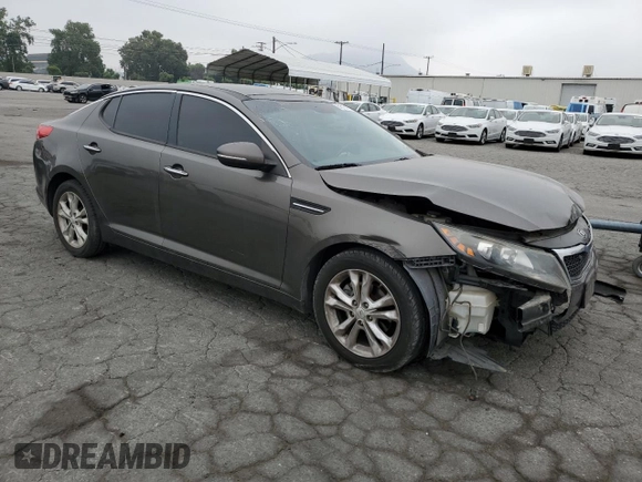 2013 Kia Optima EX with VIN 5XXGN4A78DG107255, listed as a Copart auction lot 61015475 with 168,006 mi miles and Salvage title. Bid and sale history available at DreamBid. Image 4.