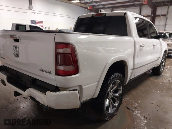 2020 Ram 1500 Limited with VIN 1C6SRFHT7LN319636, listed as a IAAI auction lot 41288661 with 107,029 mi miles. Bid and sale history available at carsss.com. Image 4.