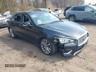 2018 Infiniti Q50 3.0t SPORT with VIN JN1EV7AR8JM612165, listed as a IAAI auction lot 42007029 with 71,328 mi miles. Bid and sale history available at carsss.com. Image 1.