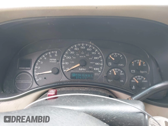 2002 Chevrolet Suburban LS with VIN 3GNEC16Z62G297015, listed as a IAAI auction lot 41756723 with 374,724 mi miles. Bid and sale history available at carsss.com. Image 7.