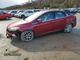 2015 Ford Focus Titanium with VIN 1FADP3J22FL239884, listed as a Copart auction lot 47628525 with 181,624 mi miles and Salvage Title. Bid and sale history available at carsss.com. Image 1.