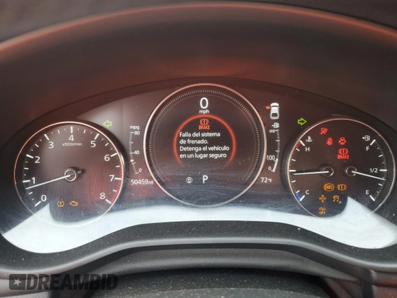 2019 Mazda 3 with VIN JM1BPAJMXK1119912, listed as a Copart auction lot 59708825 with 50,459 mi miles and Salvage title. Bid and sale history available at DreamBid. Image 9.