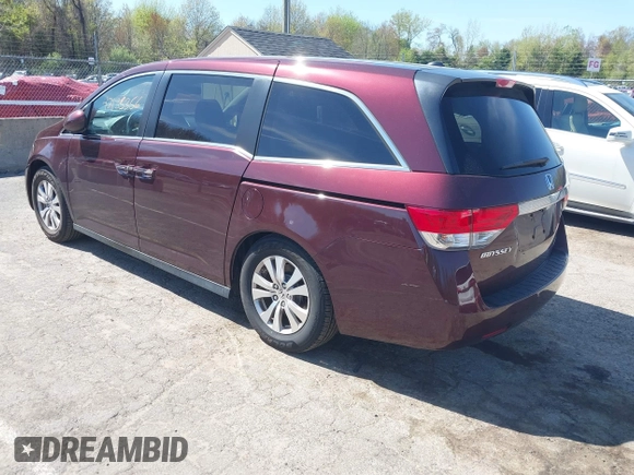 2014 Honda Odyssey EX-L with VIN 5FNRL5H68EB092245, listed as a IAAI auction lot 42135356 with 92,202 mi miles and . Bid and sale history available at carsss.com. Image 3.