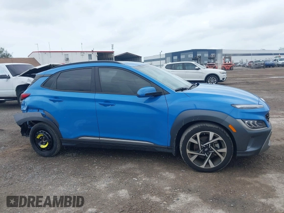 2022 Hyundai Kona Limited with VIN KM8K53A30NU883808, listed as a IAAI auction lot 41763757 with 49,811 mi miles. Bid and sale history available at carsss.com. Image 14.