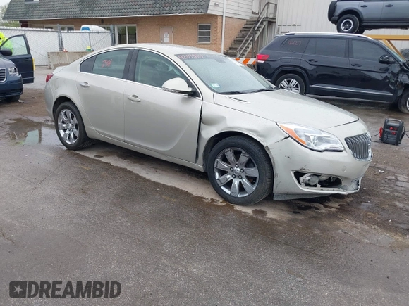 2014 Buick Regal Premium I z VIN 2G4GN5EX4E9323866, wystawiony jako IAAI lot #42072914 z przebiegiem Nie podano mil oraz . Historia ofert i sprzedaży dostępna na DreamBid. Obrazek 1.