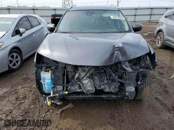 2020 Nissan Rogue S with VIN KNMAT2MV7LP505834, listed as a Copart auction lot 49318595 with 56,987 mi miles and Salvage Title. Bid and sale history available at carsss.com. Image 5.