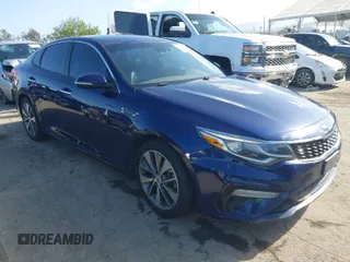 2019 Kia Optima S with VIN 5XXGT4L34KG296578, listed as a IAAI auction lot 41959349 with 114,239 mi miles. Bid and sale history available at carsss.com. Image 1.