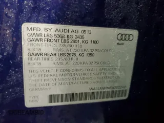 2014 Audi Q5 Premium Plus with VIN WA1LFAFP4EA002240, listed as a Copart auction lot 44622305 with 204,010 mi miles and Salvage Title. Bid and sale history available at carsss.com. Image 13.