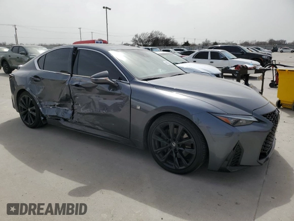 2023 Lexus IS with VIN JTHGZ1B21P5059966, listed as a Copart auction lot 48423015 with 40,384 mi miles and Salvage Title. Bid and sale history available at carsss.com. Image 4.