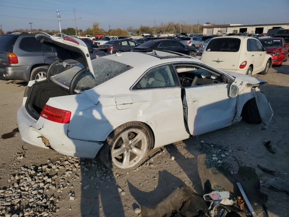 2014 Audi A5 Premium Plus with VIN WAULFAFR1EA023017, listed as a Copart auction lot 77982984 with 129,811 mi miles and Salvage Title. Bid and sale history available at carsss.com. Image 3.