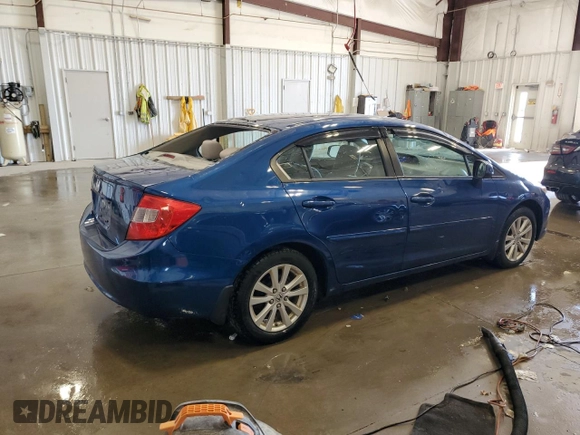 2012 Honda Civic EX with VIN 19XFB2F89CE029795, listed as a Copart auction lot 55648145 with 131,769 mi miles and Non Repairable. Bid and sale history available at DreamBid. Image 3.