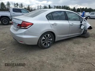 2015 Honda Civic Sedan LX with VIN 19XFB2F55FE202125, listed as a Copart auction lot 82158514 with 0 mi miles and Salvage Title. Bid and sale history available at carsss.com. Image 3.