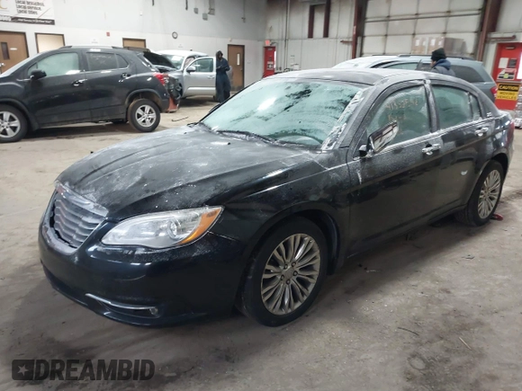 2012 Chrysler 200 Limited with VIN 1C3CCBCGXCN327154, listed as a IAAI auction lot 41330548 with 135,539 mi miles. Bid and sale history available at carsss.com. Image 2.