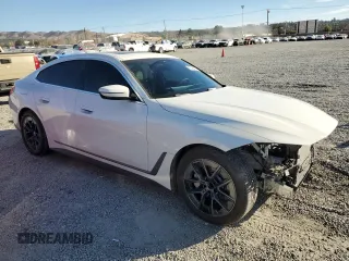 2024 BMW i4 eDrive40 with VIN WBY73AW08RFT31002, listed as a Copart auction lot 87505485 with 7,816 mi miles and Salvage Title. Bid and sale history available at carsss.com. Image 4.