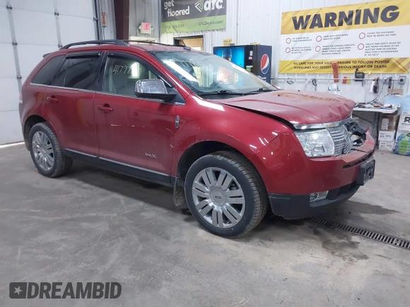 2008 Lincoln MKX with VIN 2LMDU88C78BJ09729, listed as a IAAI auction lot 41797812 with 109,161 mi miles and . Bid and sale history available at DreamBid. Image 1.