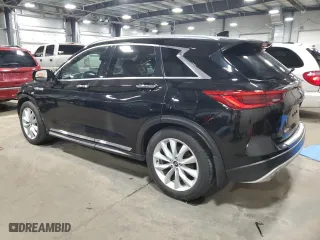 2019 Infiniti QX50 LUXE with VIN 3PCAJ5M37KF100698, listed as a Copart auction lot 46443335 with 72,057 mi miles and Salvage Title. Bid and sale history available at carsss.com. Image 2.