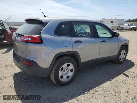 2017 Jeep Cherokee Sport with VIN 1C4PJMAB8HW605363, listed as a Copart auction lot 53917035 with 66,747 mi miles and Salvage Title. Bid and sale history available at carsss.com. Image 3.