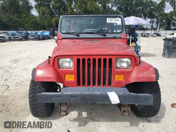 1994 Jeep Wrangler S with VIN 1J4FY19P2RP444892, listed as a Copart auction lot 75077944 with 0 mi miles and Salvage Title. Bid and sale history available at carsss.com. Image 5.