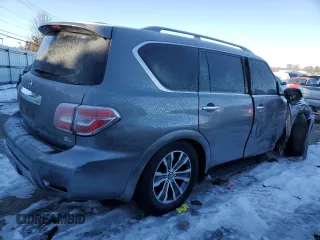 2020 Nissan Armada SV with VIN JN8AY2ND0LX017725, listed as a Copart auction lot 42261355 with 105,230 mi miles and Clean Title. Bid and sale history available at carsss.com. Image 3.