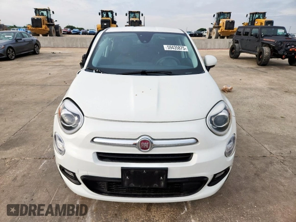 2018 FIAT 500X Lounge with VIN ZFBCFXDB9JP651302, listed as a Copart auction lot 59435875 with 63,186 mi miles and Salvage title. Bid and sale history available at DreamBid. Image 5.