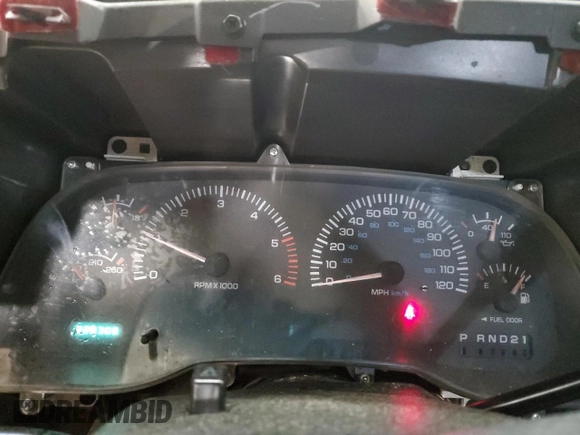 2001 Dodge 1500 with VIN 3B7HC13Y41M575749, listed as a Copart auction lot 52091995 with 228,308 mi miles and Salvage Title. Bid and sale history available at carsss.com. Image 9.