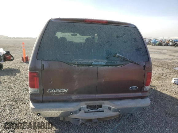 2001 Ford Excursion Limited with VIN 1FMNU42S01ED72891, listed as a Copart auction lot 89221445 with 16,990 mi miles and Clean title. Bid and sale history available at DreamBid. Image 6.
