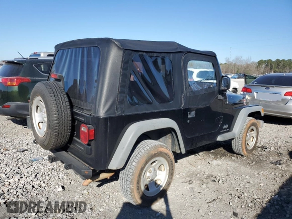 2005 Jeep Wrangler SE with VIN 1J4FA29195P366658, listed as a Copart auction lot 46220295 with 67,359 mi miles and Salvage Title. Bid and sale history available at carsss.com. Image 3.
