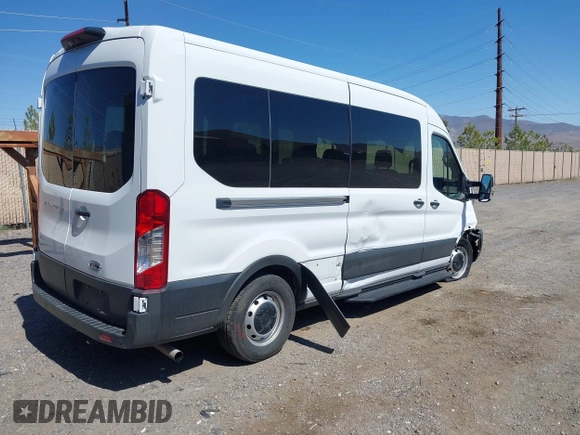 2023 Ford Transit Passenger XL with VIN 1FBAX2C88PKC01760, listed as a IAAI auction lot 42161687 with 15,680 mi miles and . Bid and sale history available at DreamBid. Image 4.