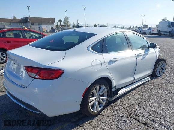 2015 Chrysler 200 Limited with VIN 1C3CCCAB2FN743877, listed as a IAAI auction lot 42000812 with 70,222 mi miles. Bid and sale history available at carsss.com. Image 4.
