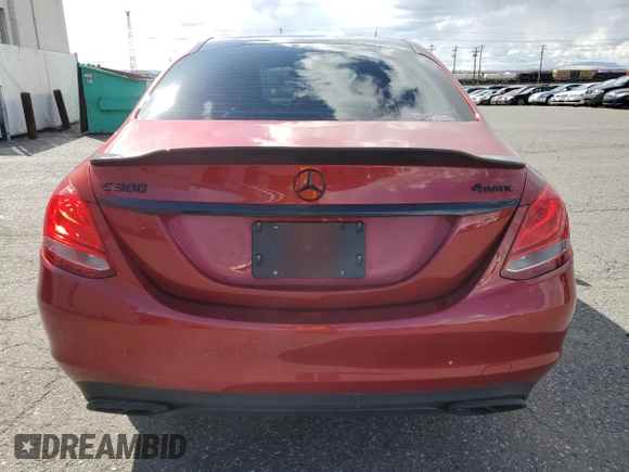 2017 Mercedes-Benz C 300 with VIN 55SWF4KB2HU215695, listed as a Copart auction lot 51107705 with 75,377 mi miles and Salvage Title. Bid and sale history available at carsss.com. Image 6.