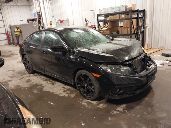 2020 Honda Civic Sedan Sport with VIN 2HGFC2F83LH569159, listed as a IAAI auction lot 41833183 with 97,100 mi miles. Bid and sale history available at carsss.com. Image 1.