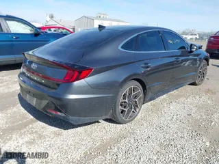 2023 Hyundai Sonata N Line with VIN KMHL14JC6PA288469, listed as a IAAI auction lot 41490247 with 14,576 mi miles. Bid and sale history available at carsss.com. Image 4.