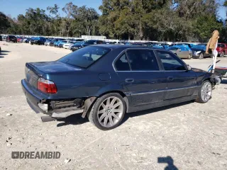 1997 BMW 7 Series 740il with VIN WBAGJ8327VDL42579, listed as a Copart auction lot 42023485 with 143,882 mi miles and Salvage Title. Bid and sale history available at carsss.com. Image 3.
