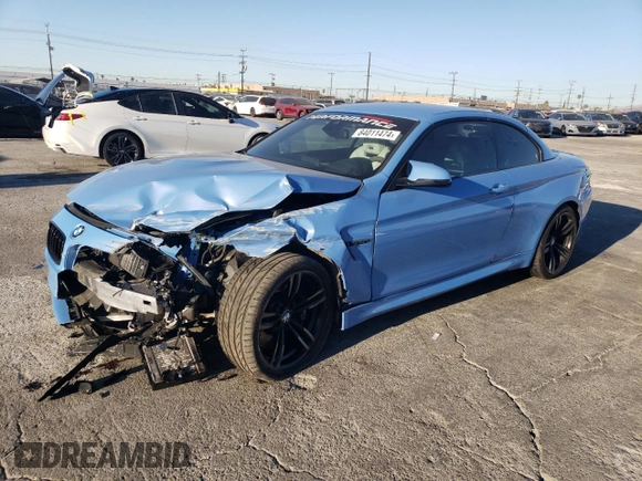 2017 BMW M4 with VIN WBS3U9C57HP970954, listed as a Copart auction lot 84011474 with 56,882 mi miles and Salvage Title. Bid and sale history available at carsss.com. Image 1.