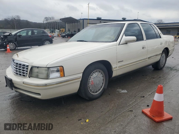 1998 Cadillac DeVille DHS z VIN 1G6KE54Y8WU764383, wystawiony jako Copart lot #43443235 z przebiegiem 169 691 mil mil oraz Szkoda całkowita • Salvage title. Historia ofert i sprzedaży dostępna na DreamBid. Obrazek 1.