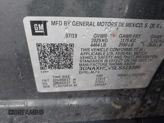 2020 Chevrolet Equinox LS with VIN 3GNAXHEV5LS519388, listed as a IAAI auction lot 41838631 with 128,907 mi miles. Bid and sale history available at carsss.com. Image 9.