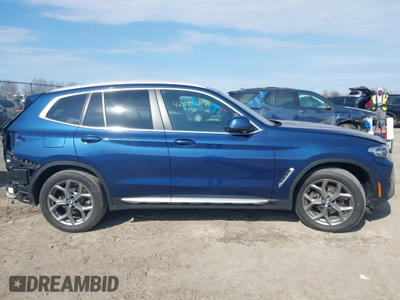 2023 BMW X3 xDrive30i with VIN 5UX53DP00P9R59770, listed as a IAAI auction lot 42054590 with 21,287 mi miles and . Bid and sale history available at DreamBid. Image 14.