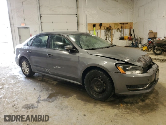 2014 Volkswagen Passat S w/Nav with VIN 1VWAP7A34EC022183, listed as a Copart auction lot 49393475 with 98,379 mi miles and Salvage Title. Bid and sale history available at carsss.com. Image 4.