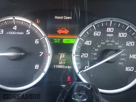 2017 Acura TLX w/Technology Pkg with VIN 19UUB1F52HA010721, listed as a IAAI auction lot 41640746 with 110,883 mi miles. Bid and sale history available at carsss.com. Image 15.